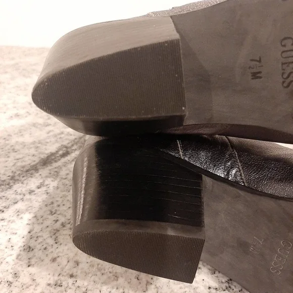 GUESS "TALZA" Pewter Metallic Leather Booties SIZE 7.5M - Picture 9 of 12